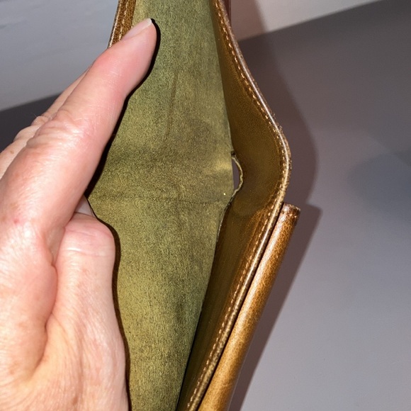 Vintage Coach Brown Bi-fold Leather Wallet Tab & Loop Closure - Picture 5 of 8